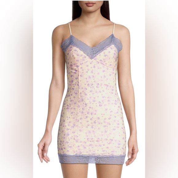 Free People No Secrets Floral Bodycon Slip Dress - Picture 5 of 9